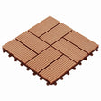 Vidaxl terras tegel 11 st teakhout 30 x 30 cm wpc