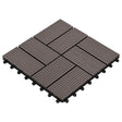 Vidaxl terras tegel 11 st donkerbruin 30 x 30 cm wpc