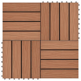 Vidaxl terrastegels diep reliëf 30x30 cm 1 m² hkc lichtbruin 11 st