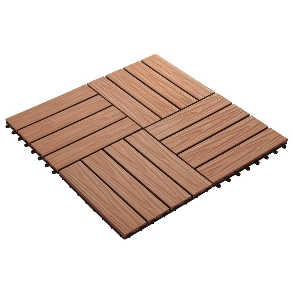 BIDAXL TERRASE TILES DEEP RELIED 30x30 cm 1 m² HKC Ljusbrun 11 Sts