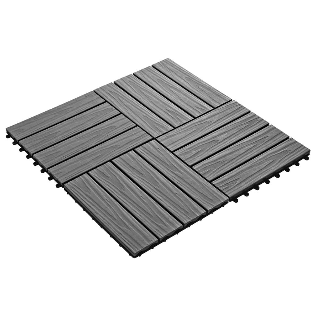 Vidaxl Terrace Piastrelle Sollievo profondo 30x30 cm 1 m² HKC Grey 11 STS