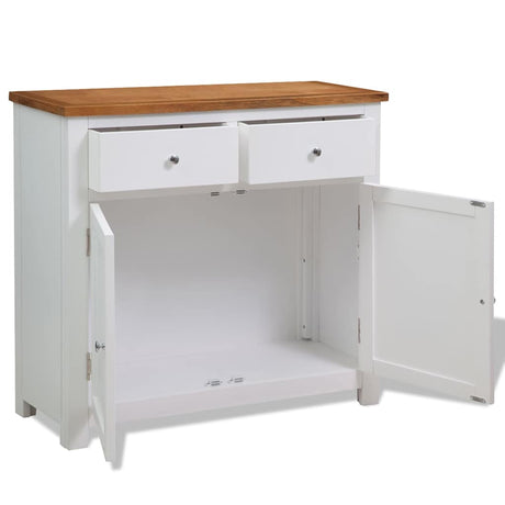 Vidaxl dressoir 90x33,5x83 cm massief eikenhout