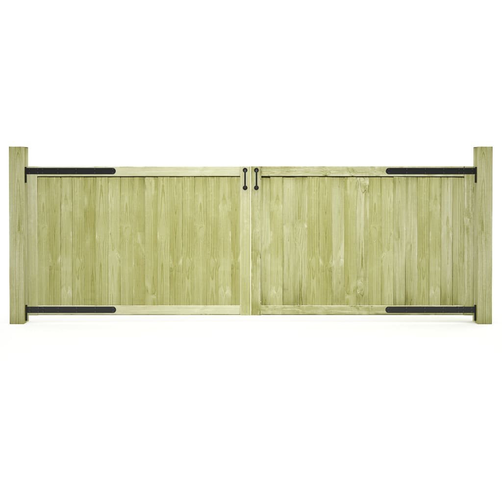 Vidaxl -porte 2 stk 300x100 cm imprægneret fyrretræ