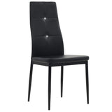 Vidaxl eetkamerstoelen 6 st kunstleer zwart