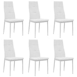Vidaxl eetkamerstoelen 6 st kunstleer wit