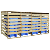 Stockage de conteneurs Vidaxl Four -Dubbel 240 L Pine imprégnée