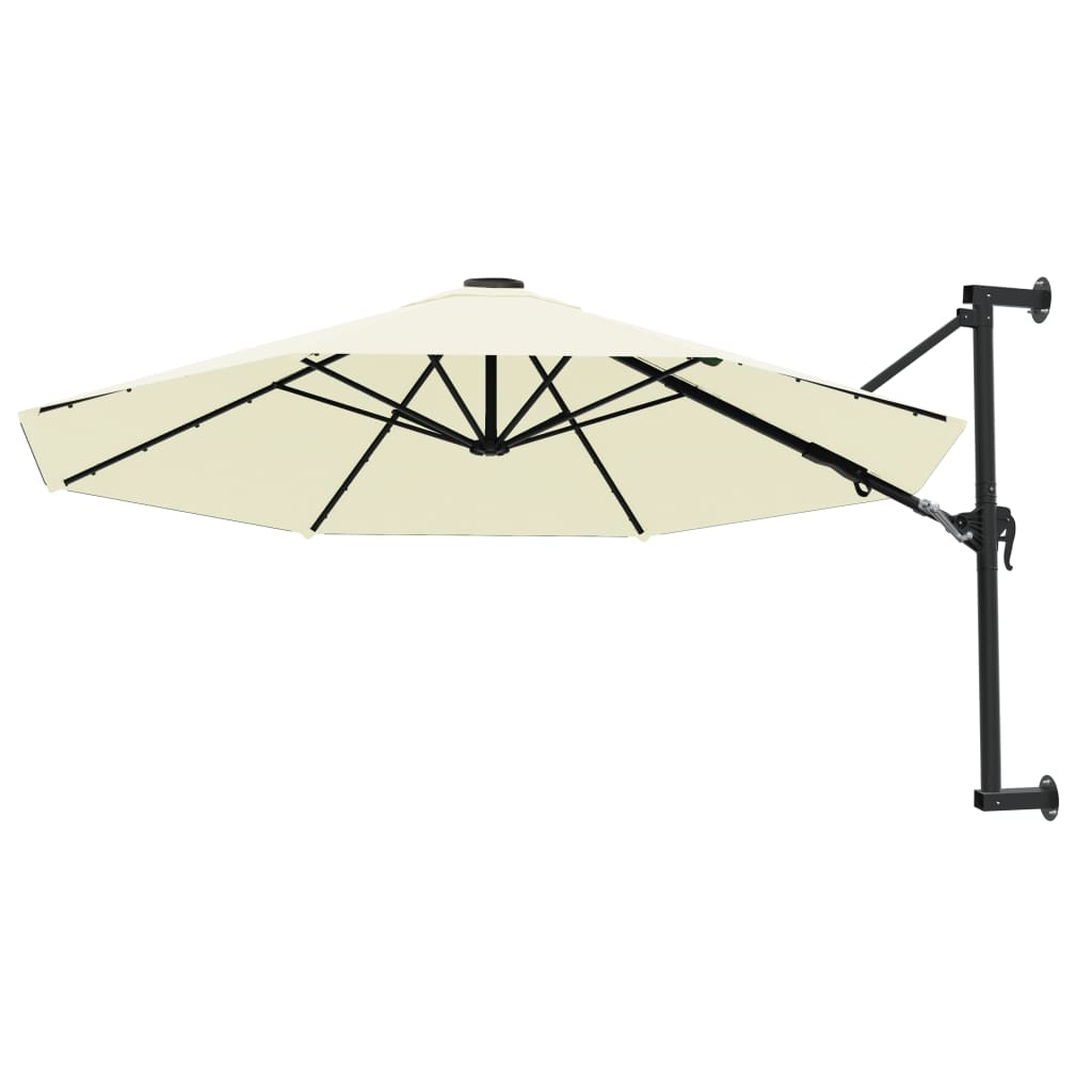 Vidaxl Wall Parasol s kovovým pólem 300 cm písek -