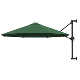 Parasol de pared Vidaxl con poste de metal de 300 cm verde