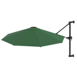 Parasol de pared Vidaxl con poste de metal de 300 cm verde