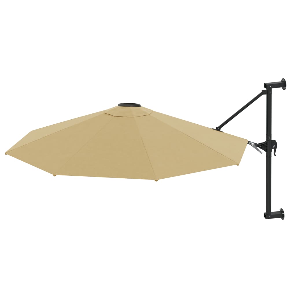 Parasol de pared Vidaxl con topo de metal de 300 cm