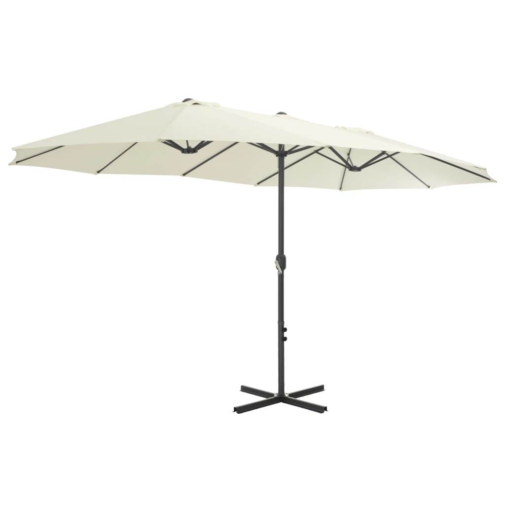 Vidaxl Parasol z aluminiowym biegunem 460x270 cm Cold -sand