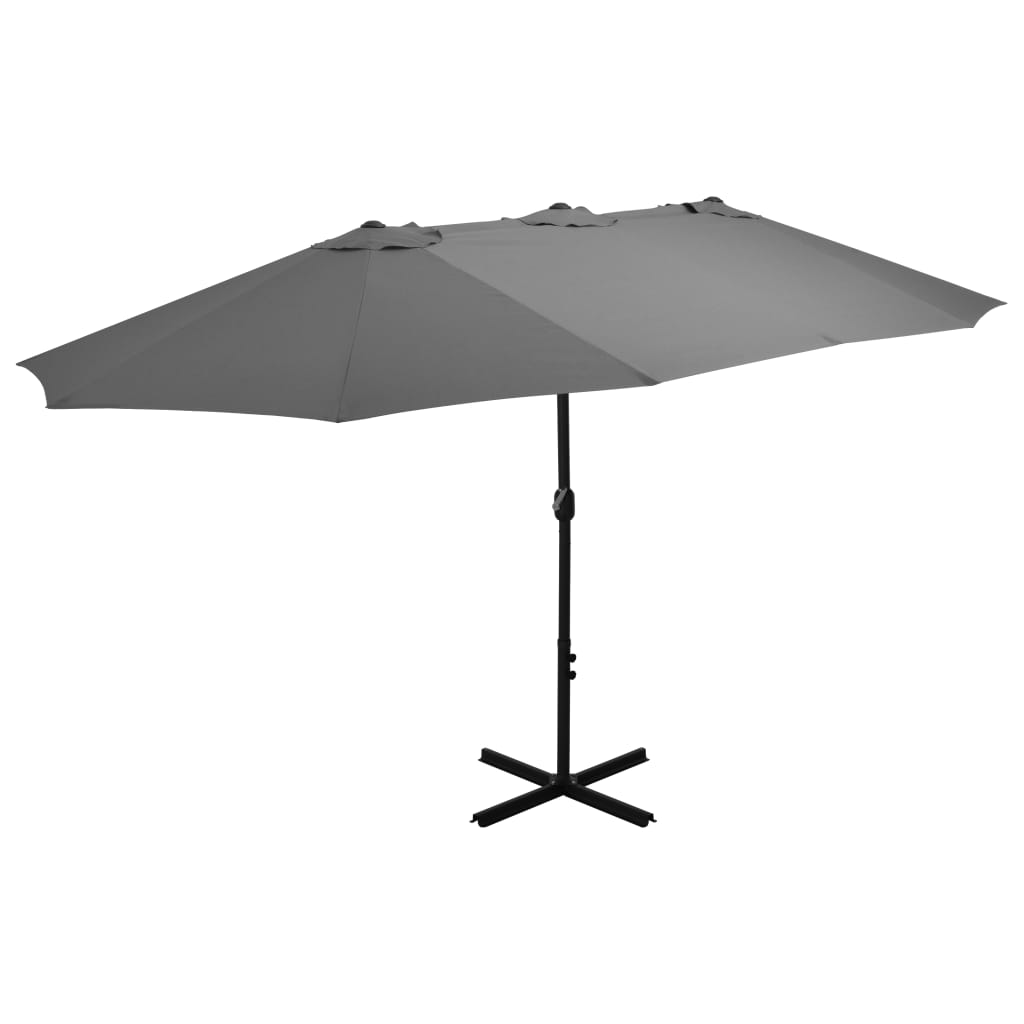 Vidaxl Parasol z antracitom aluminija 460x270 cm