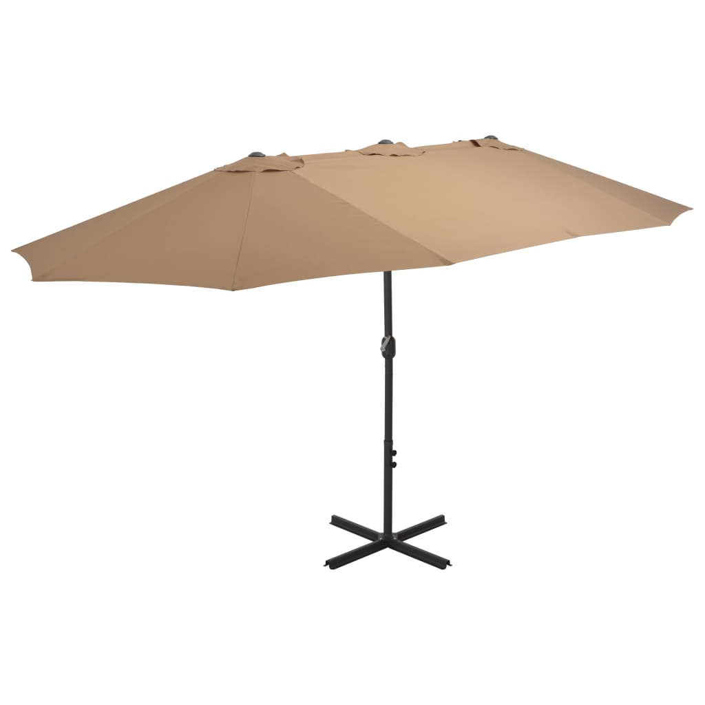 Parasol Vidaxl con polo de aluminio 460x270 cm Tope