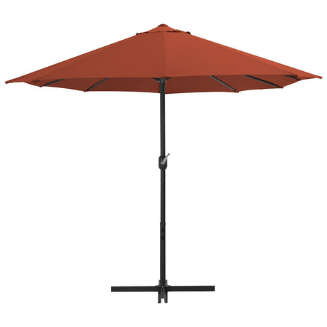 Vidaxl parasol met aluminium paal 460x270 cm terracotta