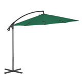 Parasol flottant vidaxl avec poteau en acier 300 cm vert