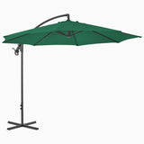 Parasol flottant vidaxl avec poteau en acier 300 cm vert