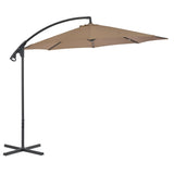 Vidaxl plovoucí parasol s ocelovým pólem 300 cm taupe