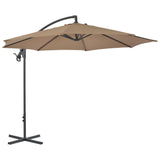 Vidaxl plovoucí parasol s ocelovým pólem 300 cm taupe