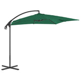 Vidaxl flytende parasol med stålstang 250x250 cm grønn