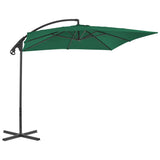 Vidaxl flytende parasol med stålstang 250x250 cm grønn