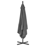 Vidaxl flytende parasol med stålstang 250x250 cm Antracitt -farget