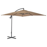 Vidaxl flytende parasol med stålstang 250x250 cm taupe