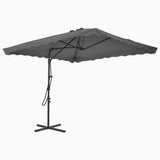 Vidaxl Parasol ze stalowym biegunem 250x250 cm antracyt