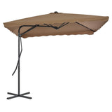 Vidaxl Parasol ze stalowym biegunem 250x250 cm taupe