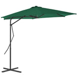 Parasol Vidaxl con poste de acero de 300 cm verde