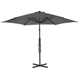 Vidaxl parasol avec poteau en acier 300 cm anthracite