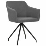 Vidaxl eetkamerstoelen draaibaar 2 st stof lichtgrijs