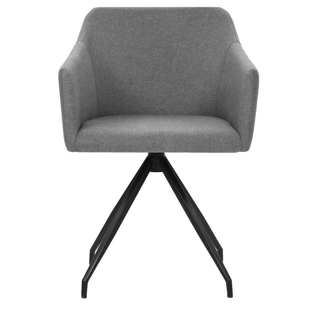Vidaxl eetkamerstoelen draaibaar 2 st stof lichtgrijs