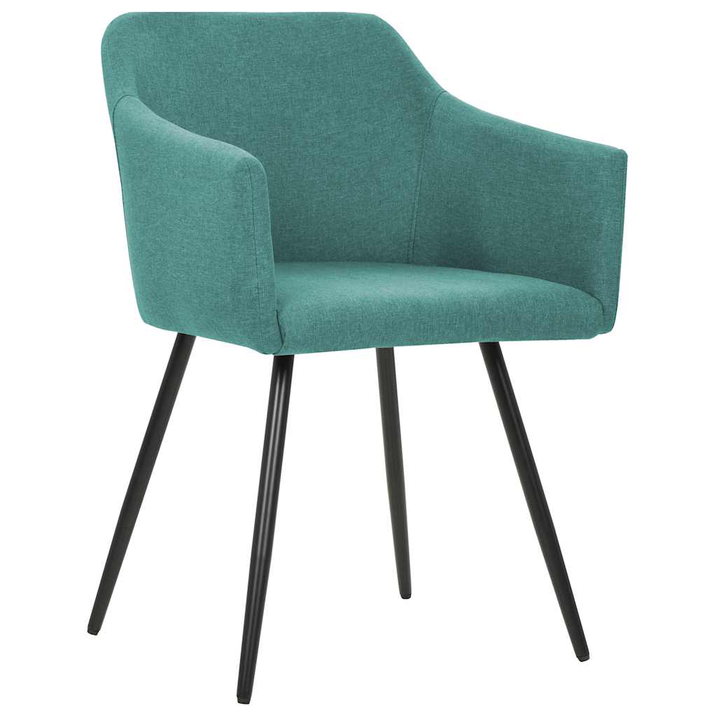 Vidaxl eetkamerstoelen 2 st stof groen