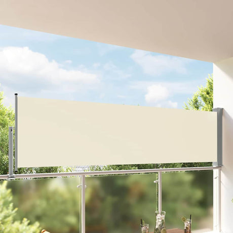 Vidaxl tuinscherm uittrekbaar 100x300 cm crèmekleurig