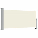 Vidaxl tuinscherm uittrekbaar 120x300 cm crèmekleurig