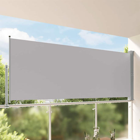 Vidaxl tuinscherm uittrekbaar 140x300 cm grijs