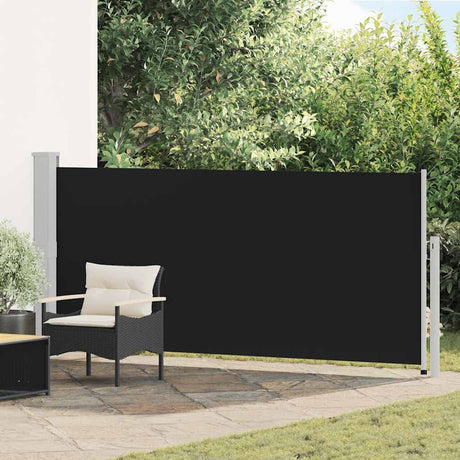Vidaxl windscherm uittrekbaar 140x314 cm zwart