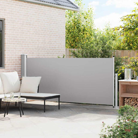 Vidaxl windscherm uittrekbaar 140x314 cm grijs