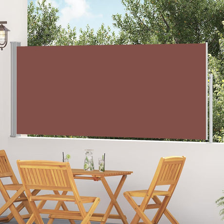 Vidaxl windscherm uittrekbaar 117x314 cm bruin