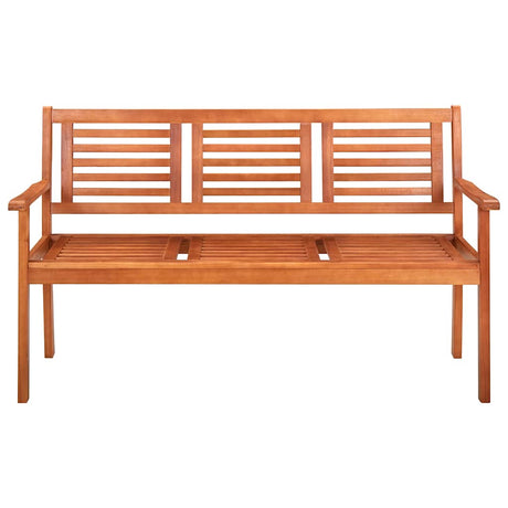 Vidaxl driezits tuinbank 150 cm massief eucalyptushout