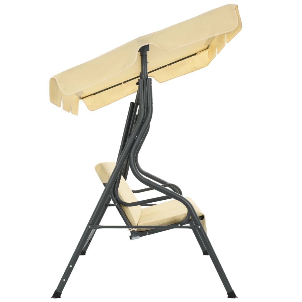 Vidaxl Swing Bench 170x110x153 cm Creme weiß