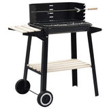 Vidaxl charcoal barbecue standing with wheels