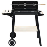 Vidaxl charcoal barbecue standing with wheels