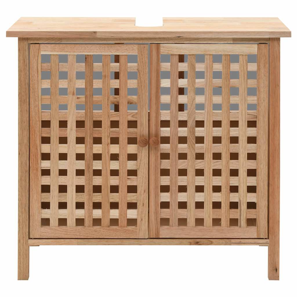 Vidaxl wastafelkast 66x29x61 cm massief walnotenhout