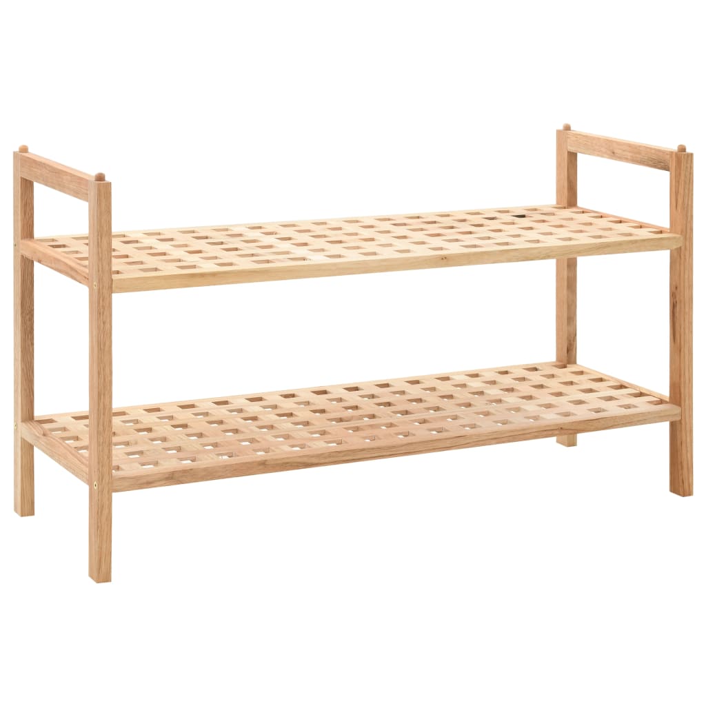 Vidaxl Shoe Rack 69x26x40 cm de madera de nogal sólida