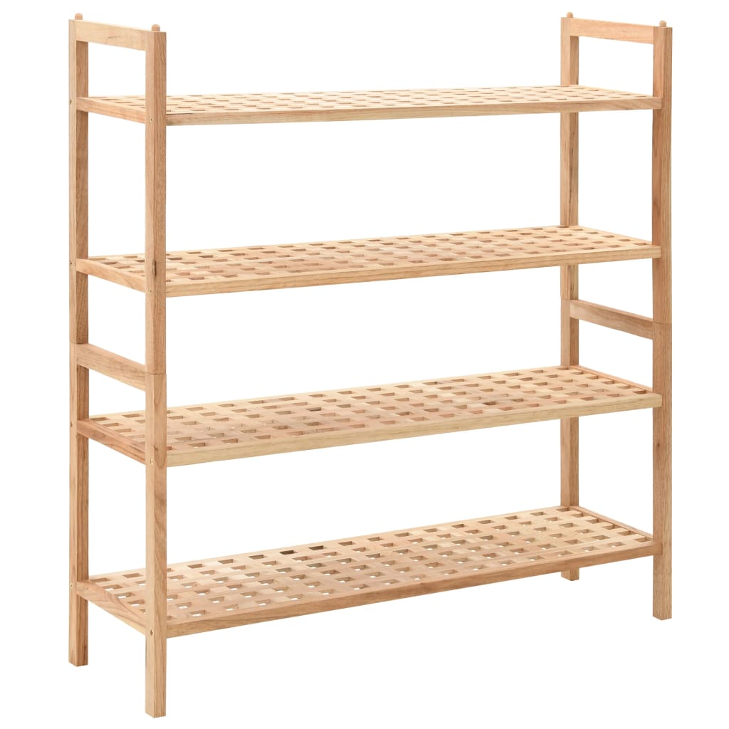 Vidaxl Shoe Rack 69x26x81 cm de madera de nogal sólida