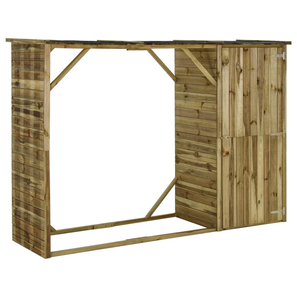 Vidaxl garden shed 253x80x170 cm pine wood