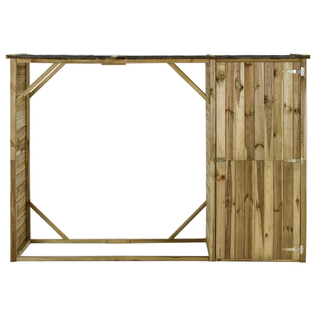 Vidaxl garden shed 253x80x170 cm pine wood