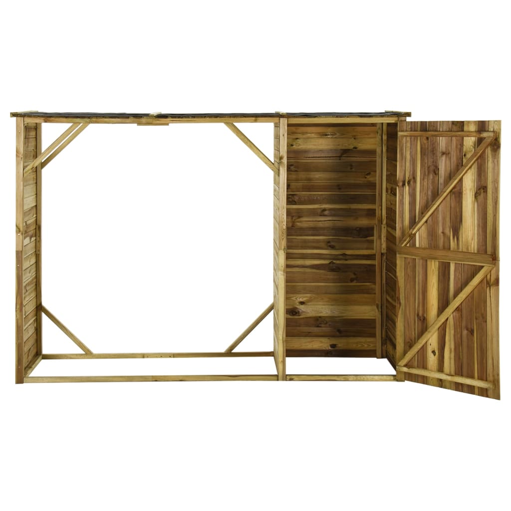 Vidaxl garden shed 253x80x170 cm pine wood