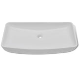 Vidaxl Washbasin da bagno con mixer rettangolare in ceramica